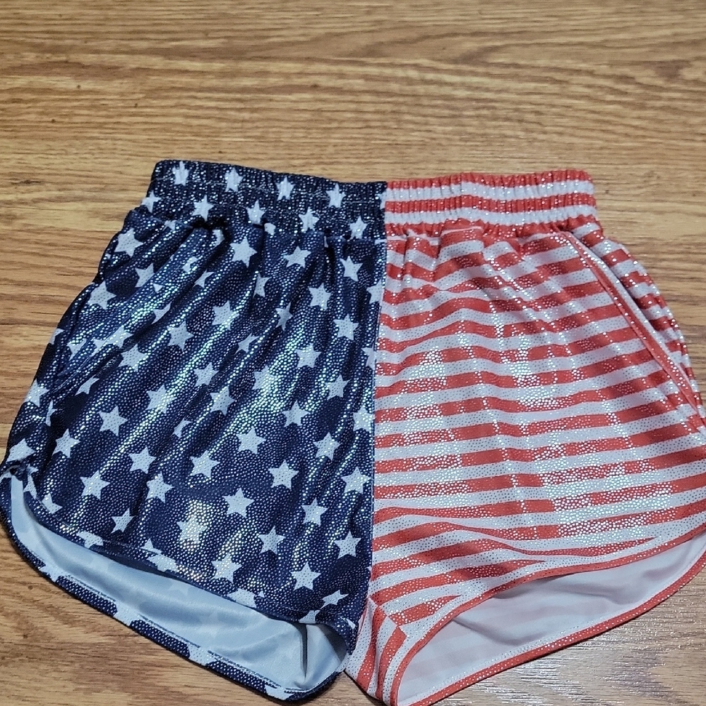 Amazon Kids Star and Stripe Shorts - Blue and Red